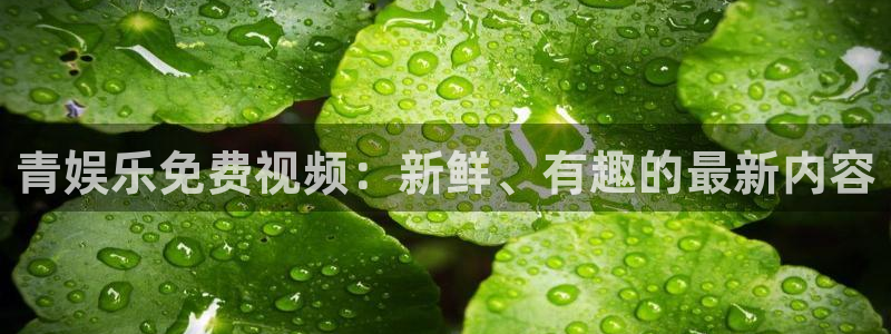 天天中彩app下载手机：青娱乐免费视频：新鲜、有趣的最新内容