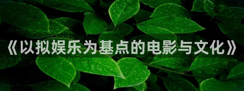天天彩官网：《以拟娱乐为基点的电影与文化》